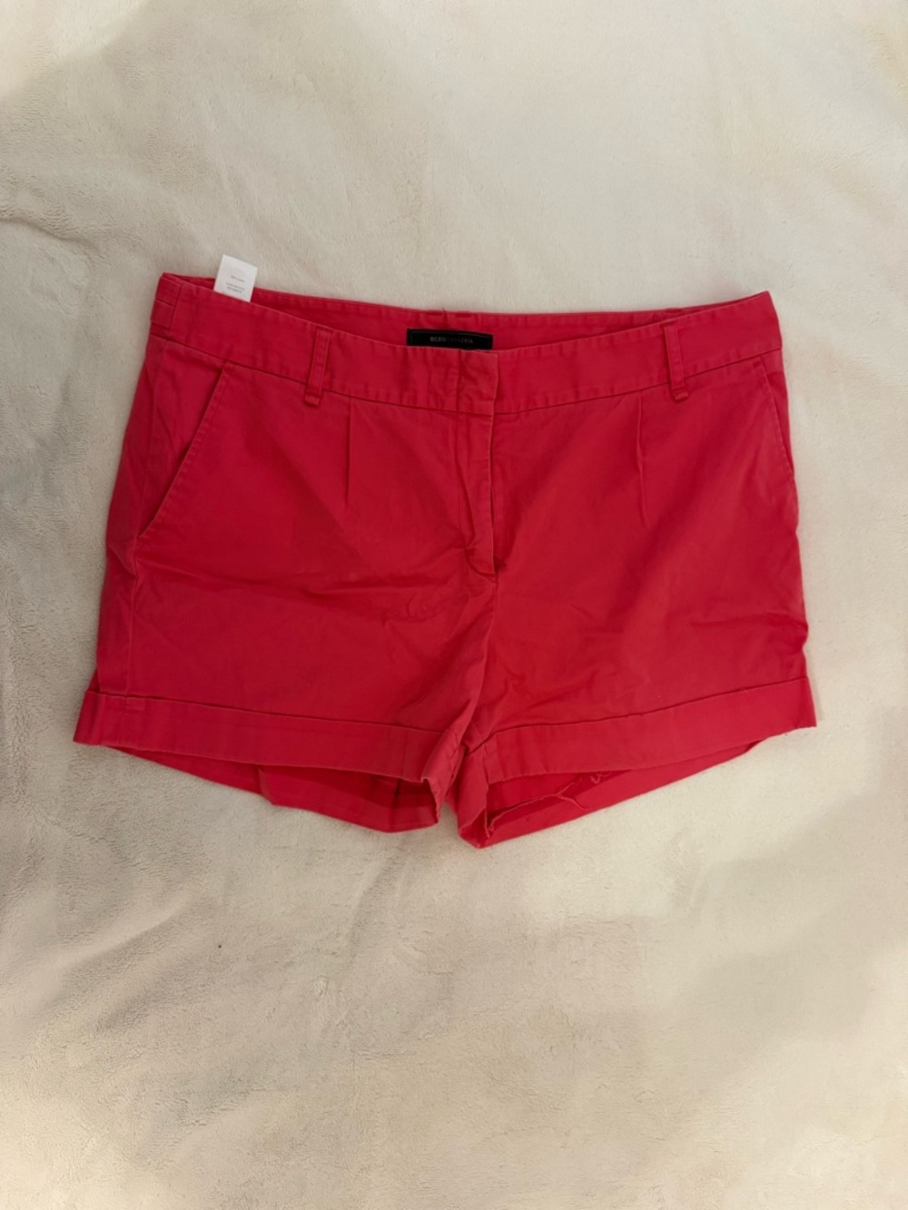 BCBGMaxAzria Coral Red Cuffed Women's Shorts